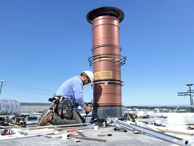 Installed chimney liner by San Jacinto Chimney Sweep in San Jacinto, CA