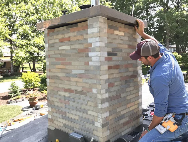 San Jacinto Chimney Sweep completing a modern chimney remodel in San Jacinto, CA