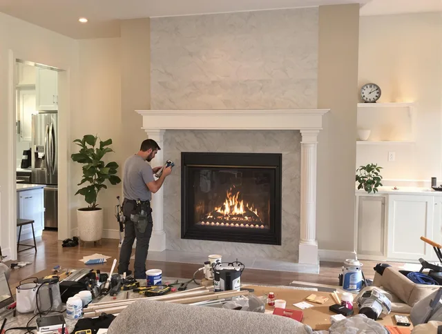 Newly installed fireplace by San Jacinto Chimney Sweep in San Jacinto, CA