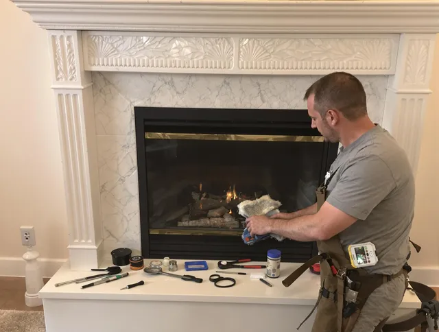San Jacinto Chimney Sweep performing fireplace maintenance in San Jacinto, CA